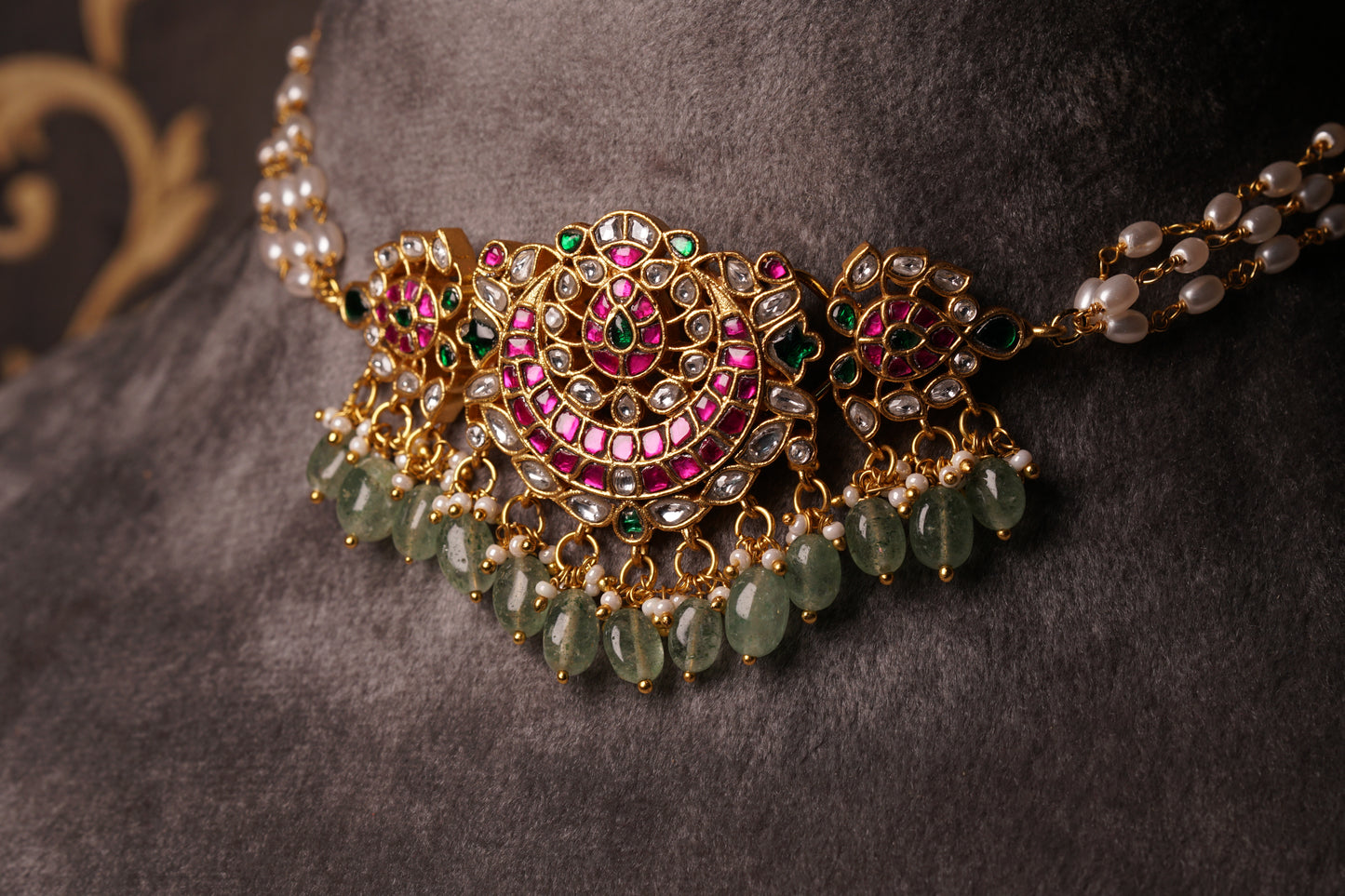 KUNDAN choker(4-8284)(K)