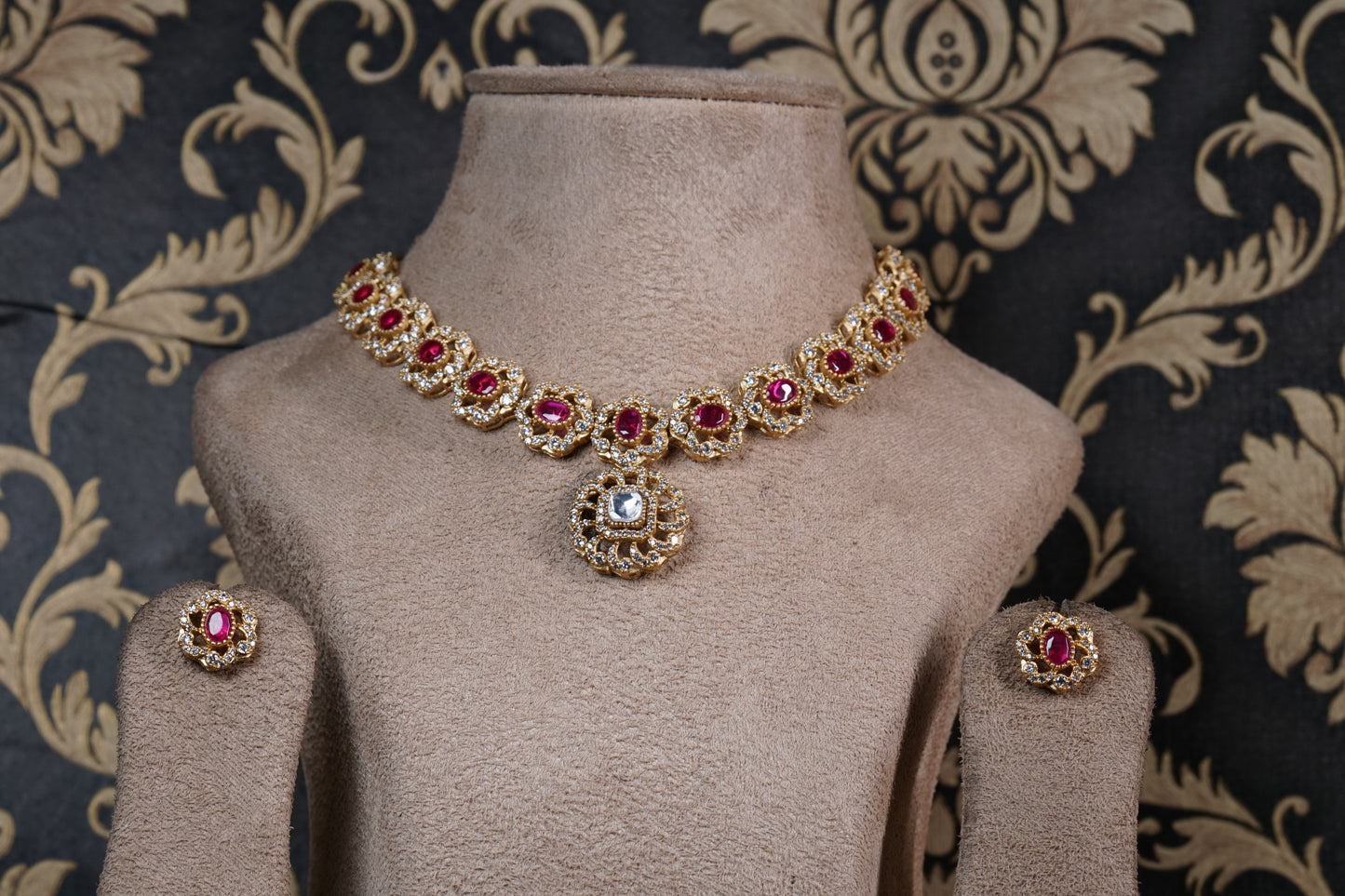 Polki Choker Set(4-8296)(b)