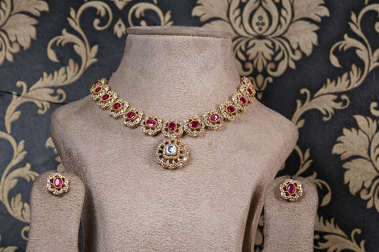 Polki Choker Set(4-8296)(b)